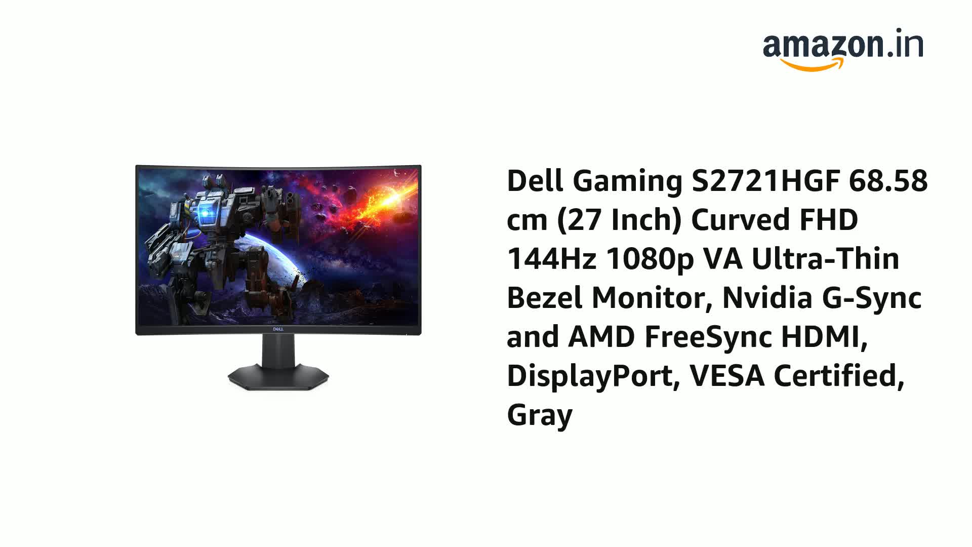 ディスプレイ・モニター本体 nicknicknick Dell S2721HGF ディスプレイ・モニター本体 nicknicknick Dell S2721HGF Amazon